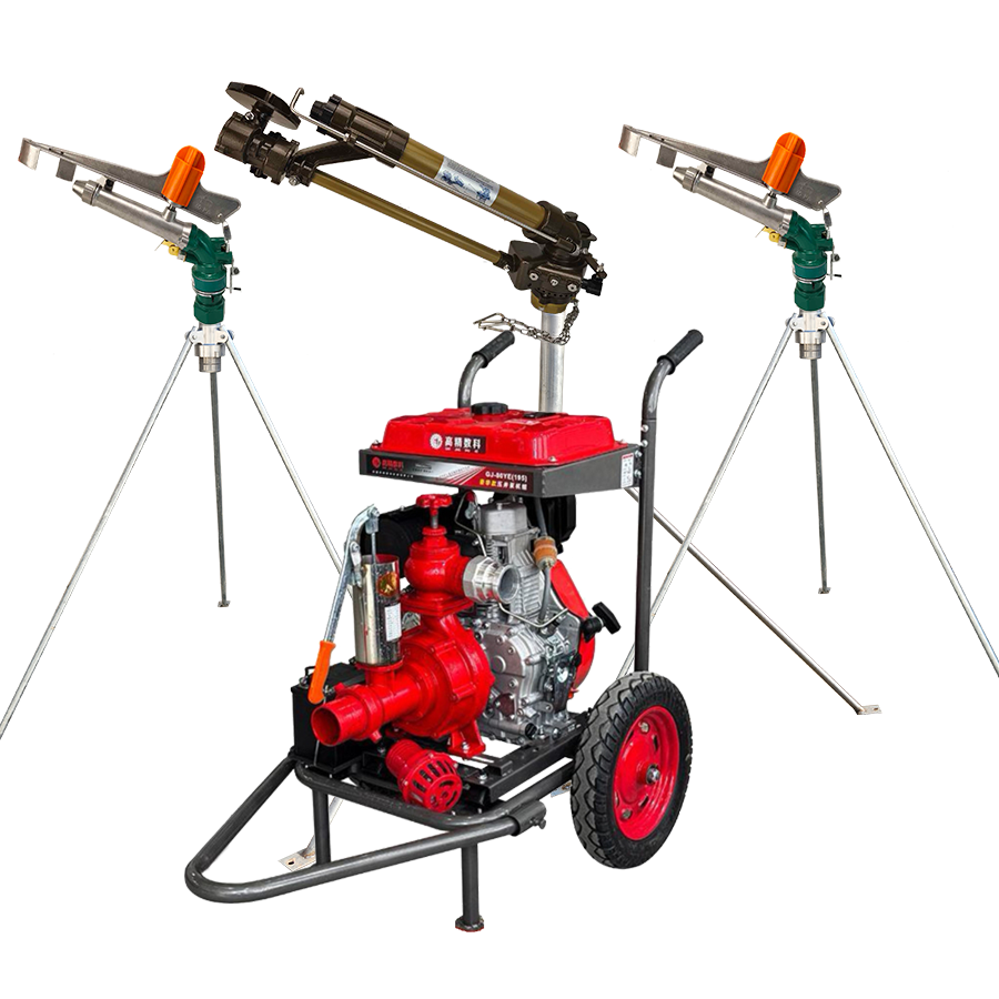 岳阳一体式灌溉机组 全套喷枪水带配齐 抗旱浇地神器